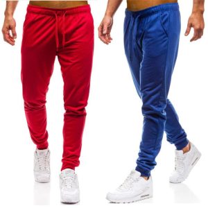 Men's Premium Athletic Joggers – Stretch Cotton Sweatpants with Elastic Waist