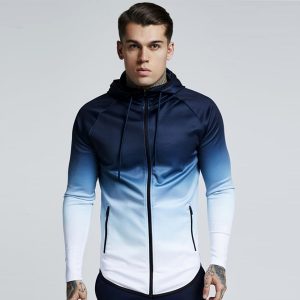 Men's Lightweight Hooded Running Jacket – Windproof Performance Training Hoodie