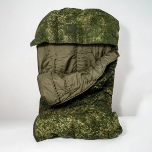 Military cold weather sleeping bag with integrated hood