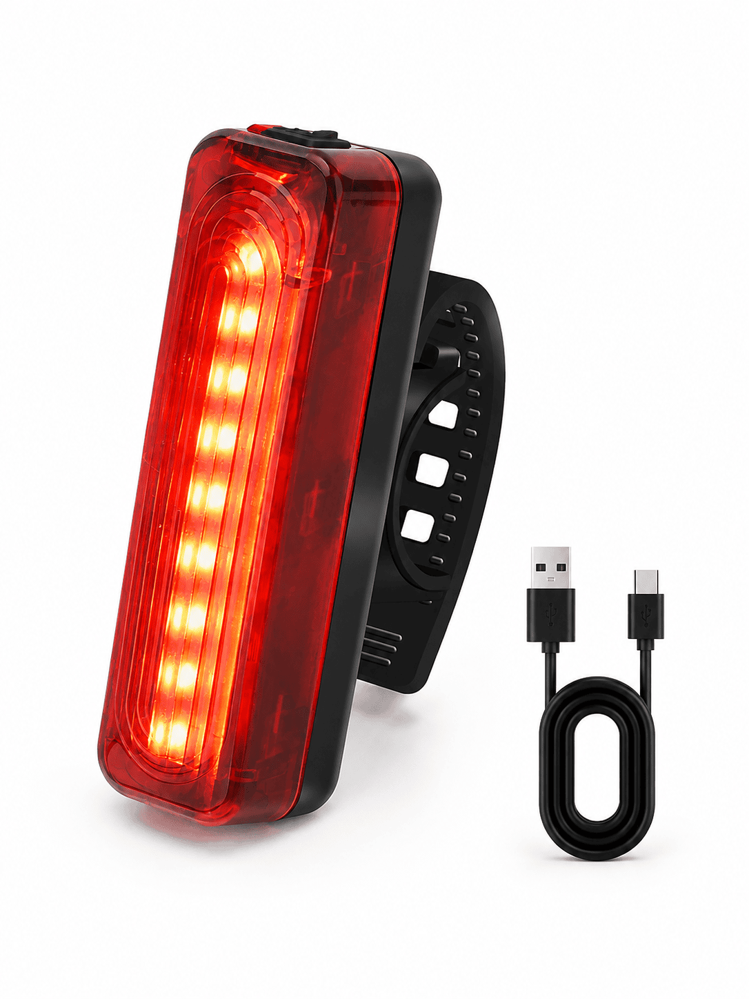 USB rechargeable bike tail light