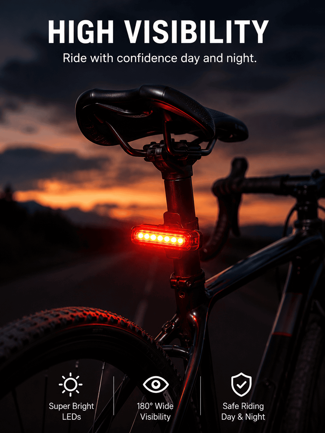 USB-C Smart Bike Tail Light - Image 2
