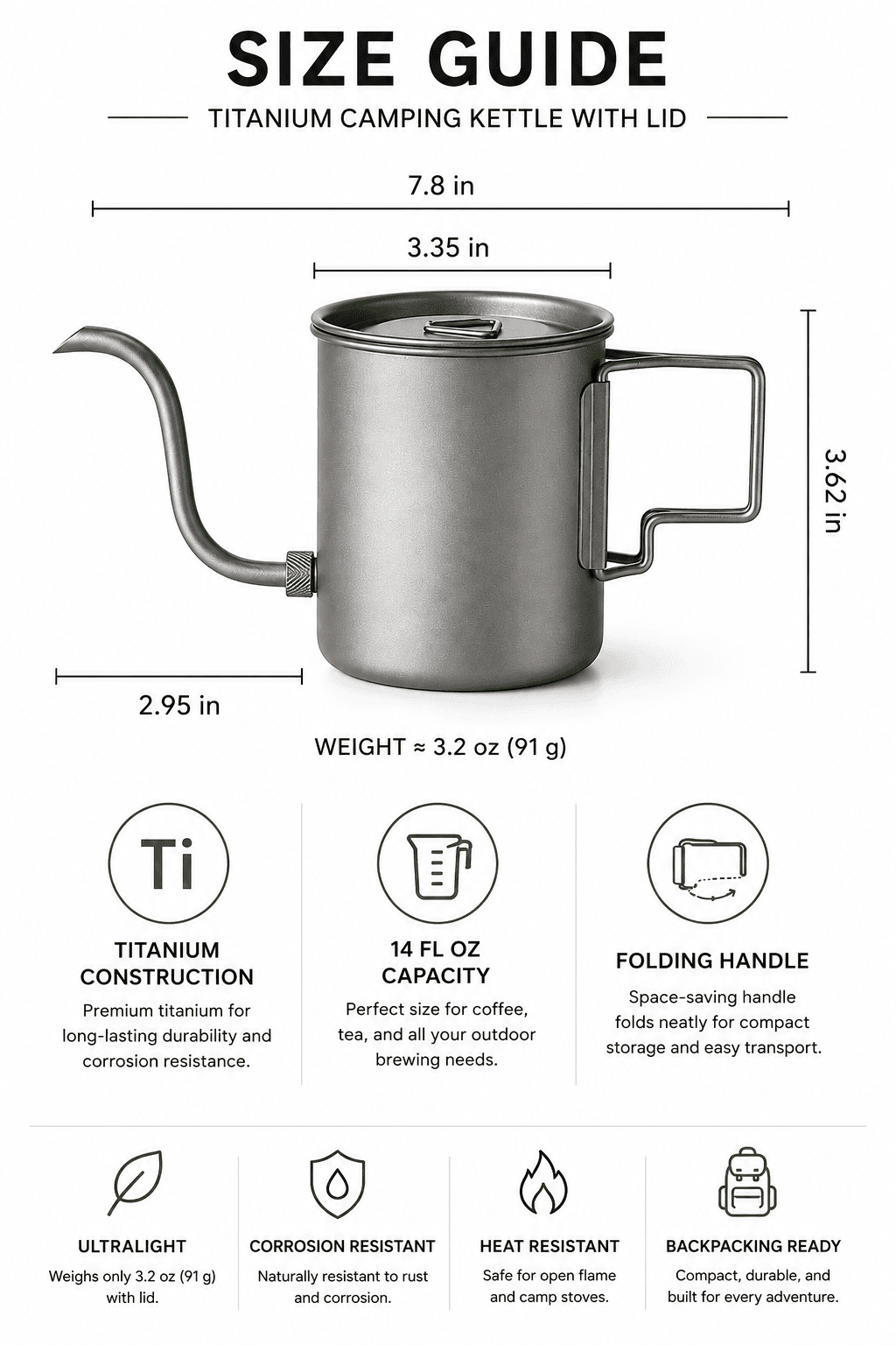 Titanium Camping Kettle - Image 6