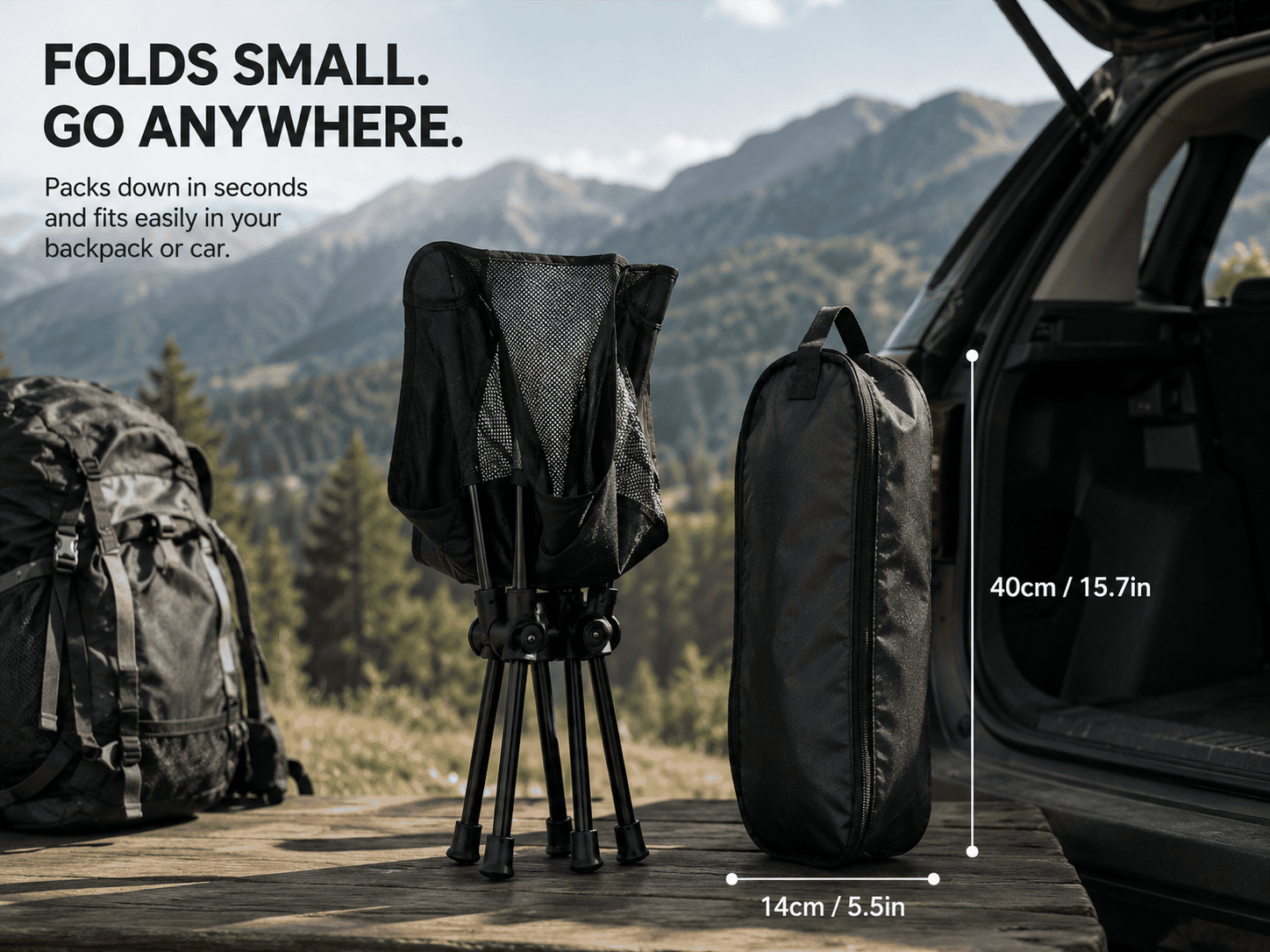 Compact Folding Camping Chair - Image 3