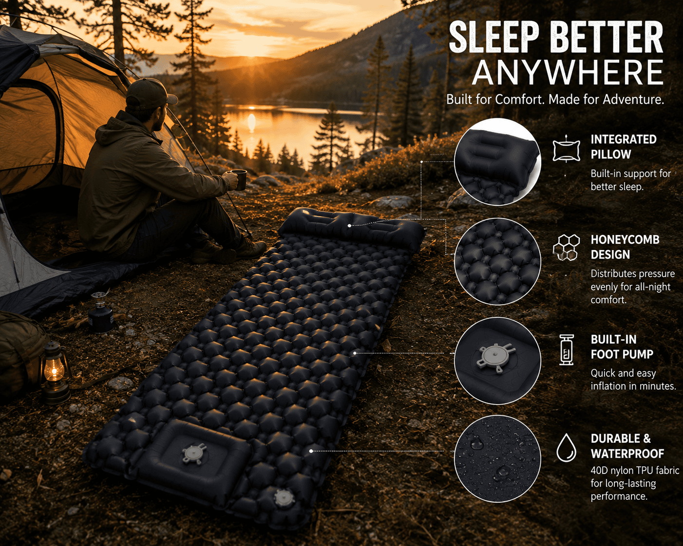Ultralight Inflatable Sleeping Pad - Image 5