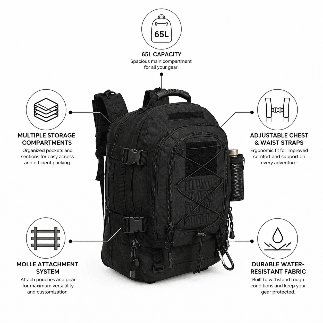 65L Hiking Backpack - Image 4