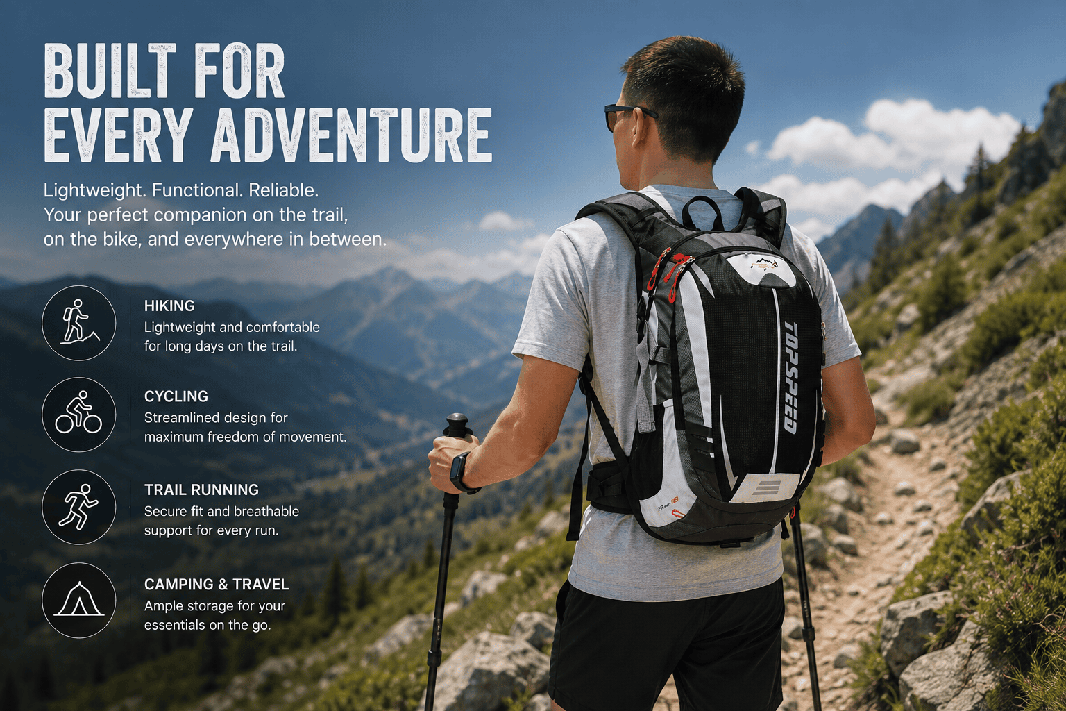 18L Day Hiking Backpack - Image 3