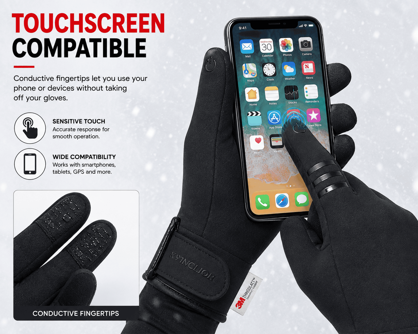 Insulated Hiking Gloves - Image 4
