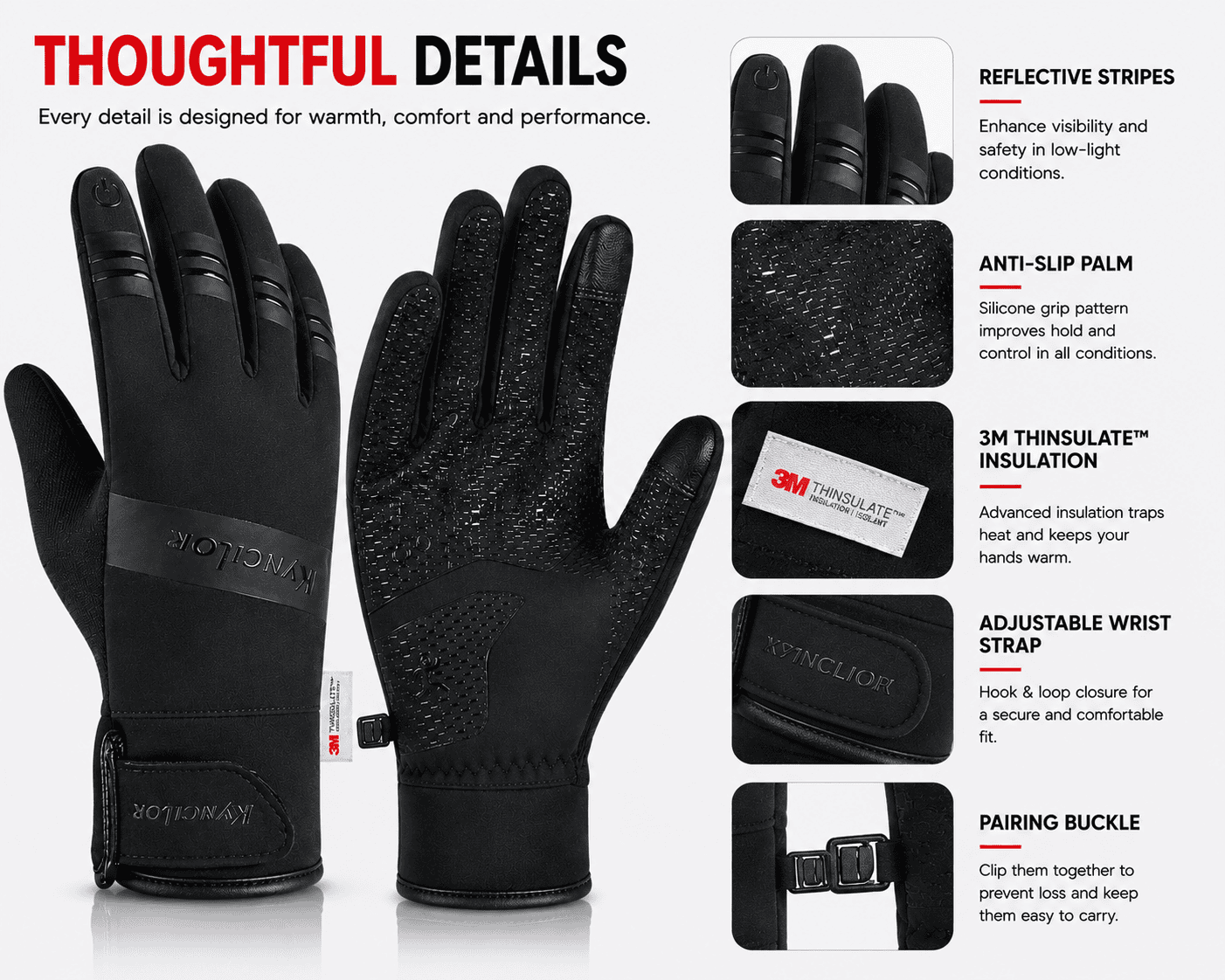 Insulated Hiking Gloves - Image 5