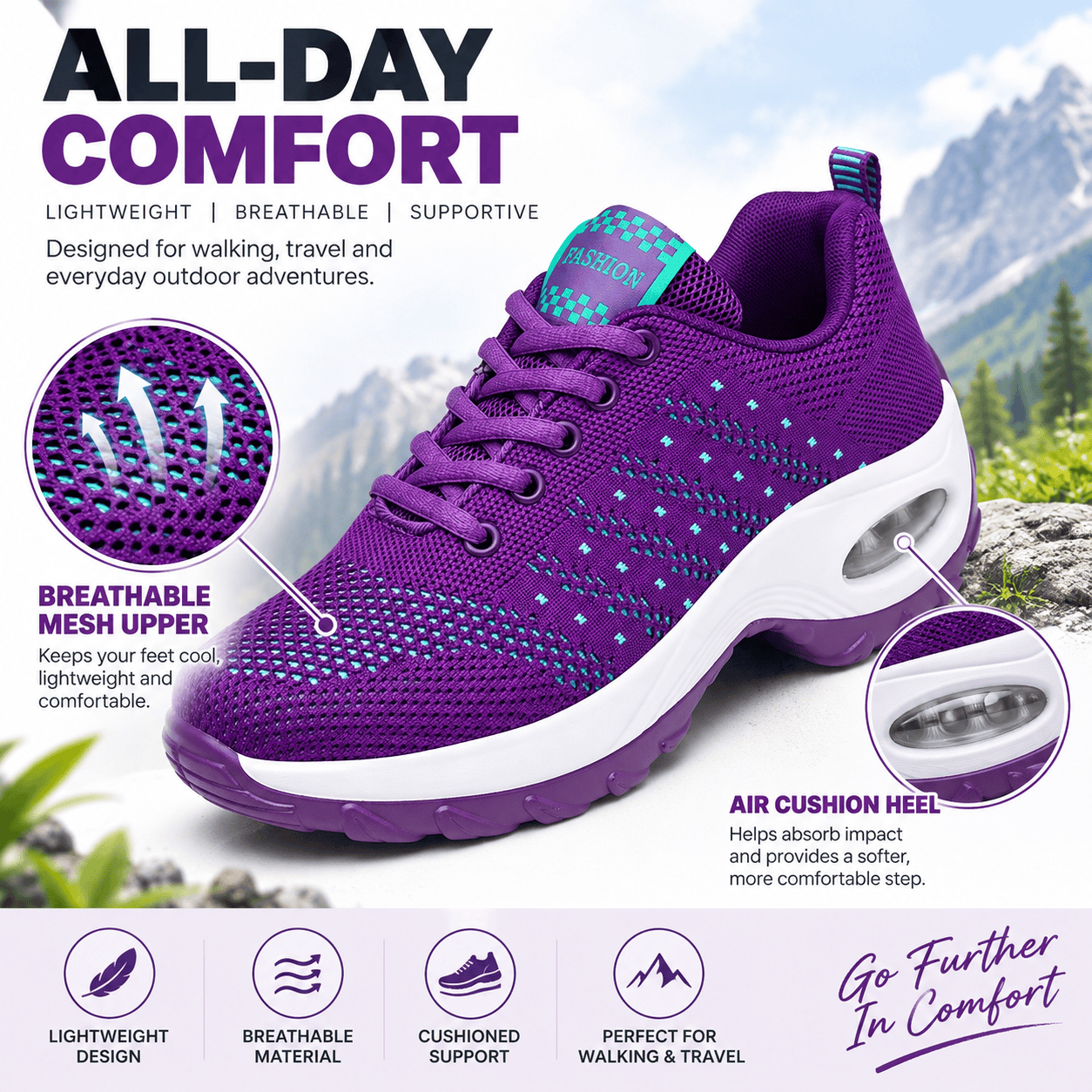 Women's Air Cushion Walking Shoes - Image 4