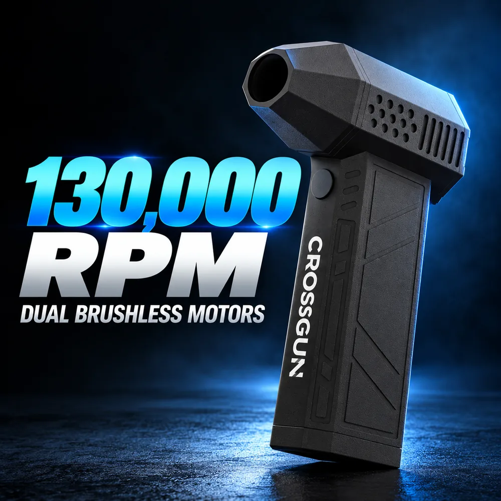 CROSSGUN 130,000 RPM Turbo Jet Blower – Cordless Air Duster - Image 2